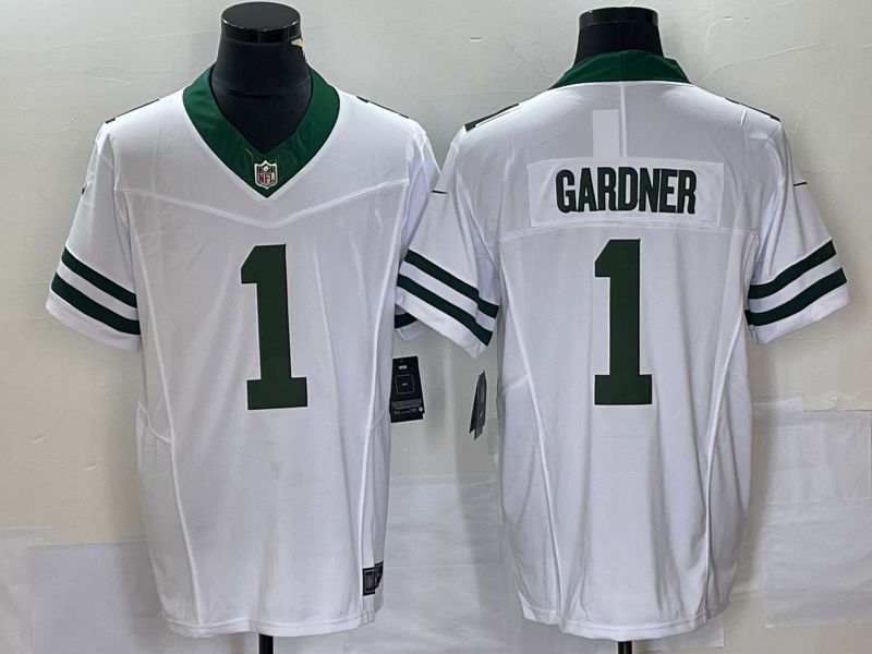 Men New York Jets #1 Gardner White Nike Throwback Player Game NFL Jersey->women mlb jersey->Women Jersey